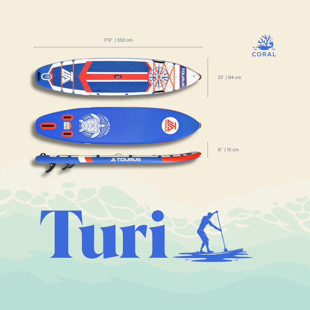 TURI 11’6” SUP inflable · Touring recreativa · Construcción MSL